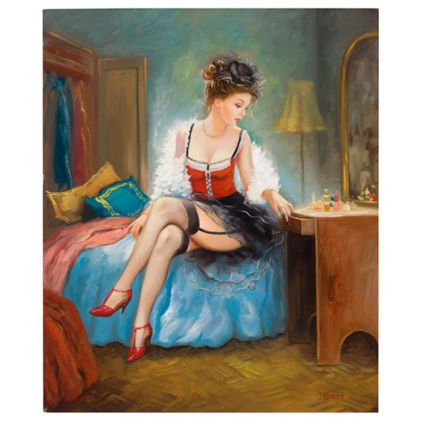 Taras Sidan- Original Giclee on Canvas "Mademoiselle"