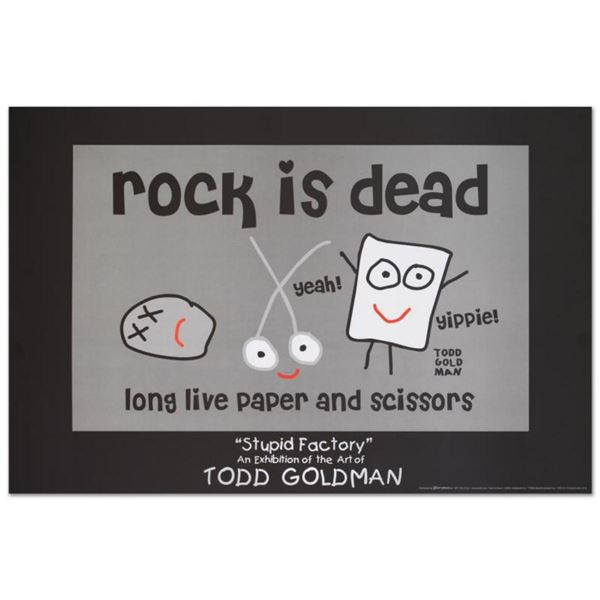 "Rock is Dead" Collectible Lithograph (36" x 24") by Renowned Pop Artist Todd Goldman.