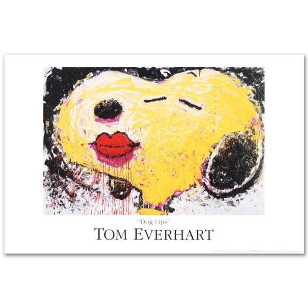  Dog Lips  Fine Art Poster by Renowned Charles Schulz Protege Tom Everhart.