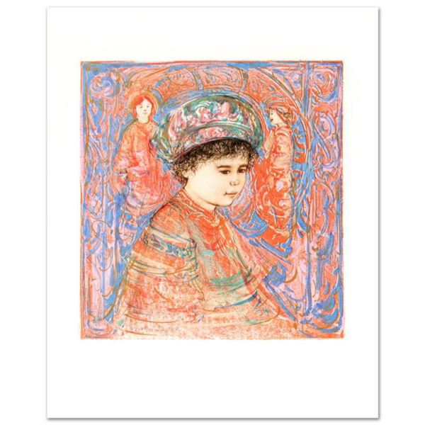 "Boy with Turban" Limited Edition Lithograph by Edna Hibel (1917-2014), Numbered and Hand Signed wit