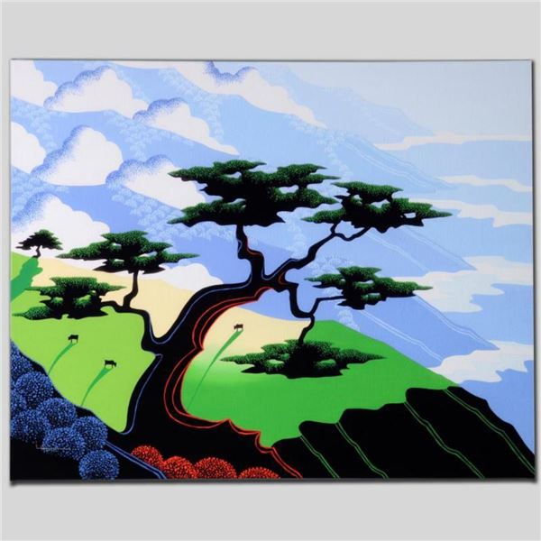 "Cows, Coast, Tree" Limited Edition Giclee on Canvas by Larissa Holt, Numbered and Signed. This piec