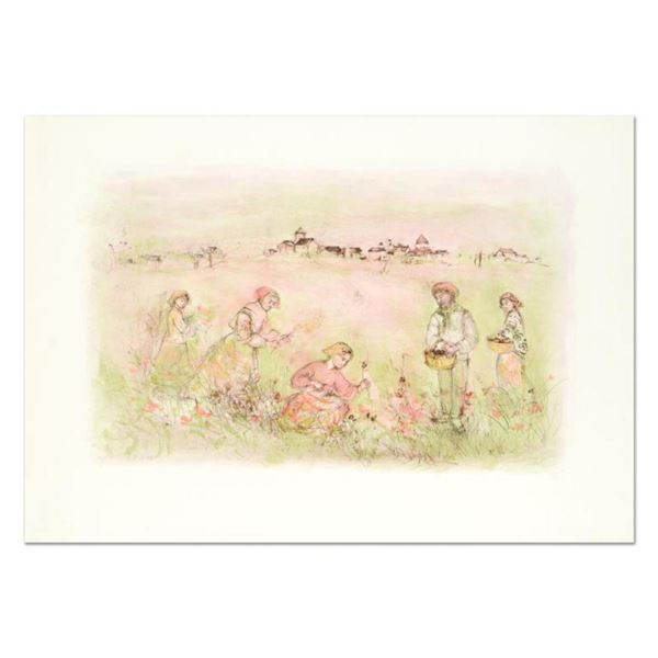 Edna Hibel (1917-2014), "Tuscan Fields" Limited Edition Lithograph on Rice Paper, Numbered and Hand 