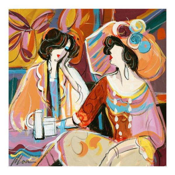 Isaac Maimon,  A Cherished Moment  Original Acrylic Painting, Hand Signed with Certificate of Authen