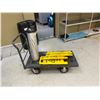 Image 2 : TANK OF COMPRESSED NITROGEN, PNEUMATIC TIRE FLAT CART & CAUTION SLIPPERY WHEN WET SIGNS