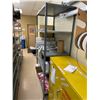 Image 1 : 2 ASSORTED SIZED ADJUSTABLE METAL / WOOD PARTS STORAGE RACKS ( HELICOPTER PARTS NOT INCLUDED )