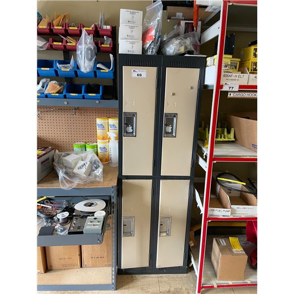 GSW 4 DOOR LOCKER SYSTEM WITH JANITORIAL CONTENTS