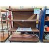 Image 1 : LARGE 4 TIER METAL AND WOOD  MOBILE PRODUCT CART