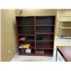 Image 2 : 4 CHERRY COLOR 6' BOOKCASES & 2 CHERRY COLOR 2 DRAWER LATERAL FILE CABINETS