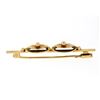 Image 3 : French Antique Victorian 18K Yellow Gold Detailed Dual Button Bar Pin Brooch