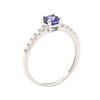 Image 4 : 0.90 ctw Blue Sapphire and Diamond Ring - 14KT White Gold