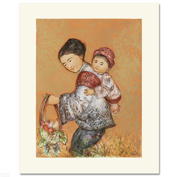 "The Fruit Seller" Limited Edition Lithograph by Edna Hibel (1917-2014), Numbere