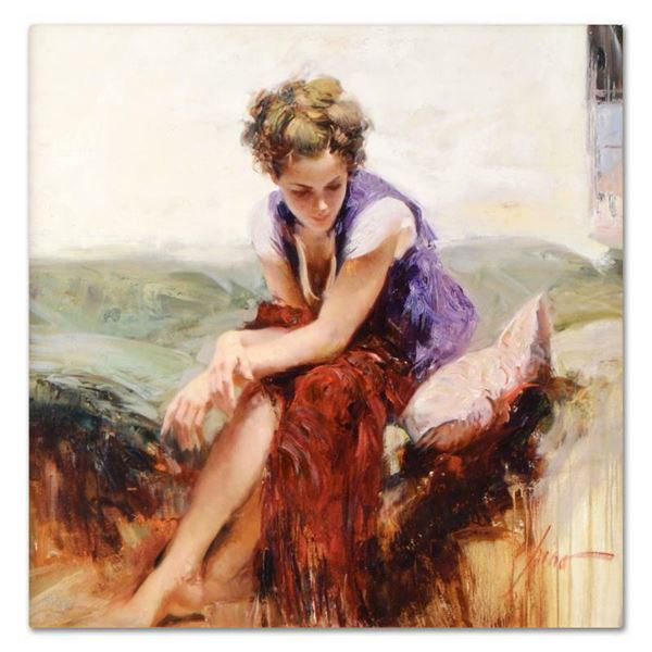 Pino (1939-2010), "Francesca" Artist Embellished Limited Edition on Canvas, Numb