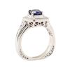 Image 4 : 2.51 ctw Blue Sapphire And Diamond Ring - 18KT White Gold