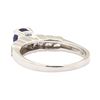 Image 3 : 1.34 ctw Blue Sapphire and Diamond Ring - 14KT White Gold