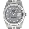 Image 1 : Rolex Mens Stainless Steel Meteorite Diamond 36MM Datejust Wristwatch