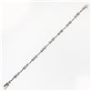 Image 4 : 14K White Gold 7" .33 ctw Bezel Set Diamond & Figure "X" Link Tennis Bracelet