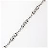 Image 5 : 14K White Gold 7" .33 ctw Bezel Set Diamond & Figure "X" Link Tennis Bracelet