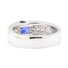 Image 3 : 1.79 ctw Sapphire and Diamond Ring - 14KT White Gold