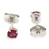 Image 2 : 14k White Gold 0.51 ctw 3.5mm Round Brilliant Cut Ruby Classic Stud Earrings