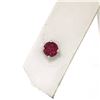 Image 3 : 14k White Gold 0.51 ctw 3.5mm Round Brilliant Cut Ruby Classic Stud Earrings