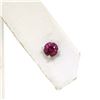 Image 4 : 14k White Gold 0.51 ctw 3.5mm Round Brilliant Cut Ruby Classic Stud Earrings