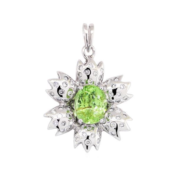 2.72 ctw Oval Brilliant Paraiba Tourmaline And Round Brilliant Cut Diamond Penda