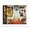 Image 1 : "Miro and Sunflowers" Limited Edition Giclee on Canvas by Ferjo, Numbered and Ha