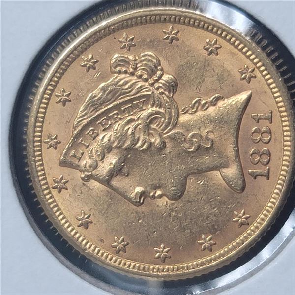 1881 $5 Liberty Head Half Eagle CU