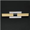 Image 2 : Albadoro Italian 18K Yellow White Gold Unique Geometric Polished Bar Brooch Pin