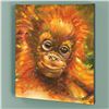 Image 2 : "Baby Orangutan" Limited Edition Giclee on Canvas by Stephen Fishwick, Numbered