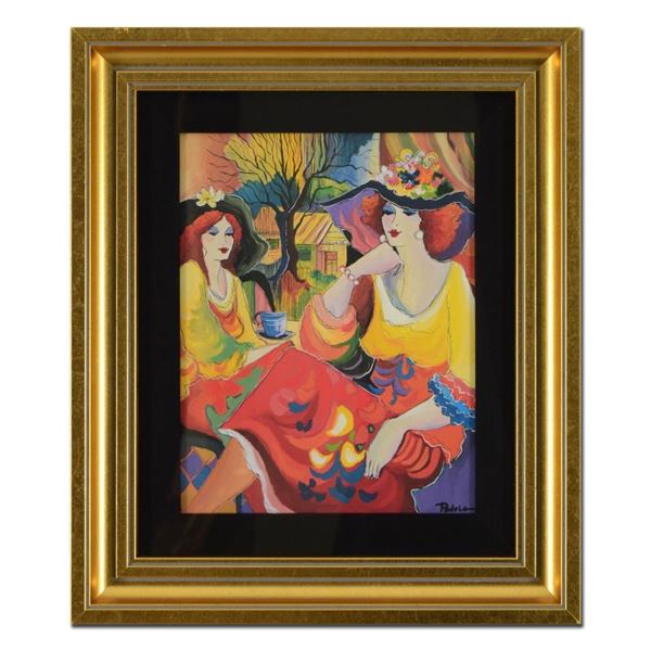 Patricia Govezensky, "Friends at Brunch" Framed Limited Edition Serigraph on Can