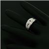 Image 4 : Vintage Platinum 0.50 ctw Round Single Cut Pave Diamond Interlocking Band Ring