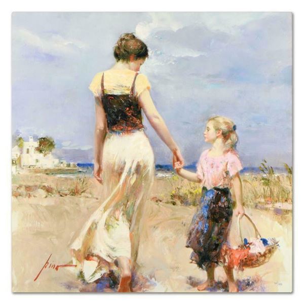 Pino (1939-2010), "Lets Go Home" Artist Embellished Limited Edition on Canvas, N