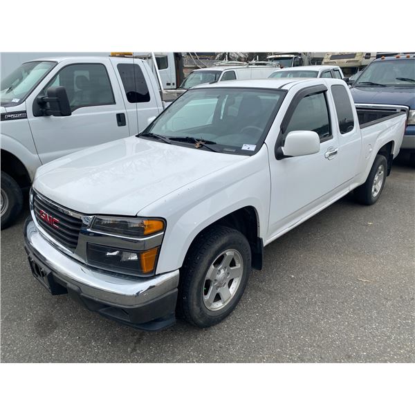 2012 GMC CANYON SLE, 2DR EXT CAB, WHITE, VIN # 1GTE5NFE8C8147650