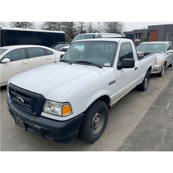 2009 FORD RANGER CONVERTED TO ELECTRIC, 2DR PU, WHITE, VIN # 1FTYR10D29PA50582