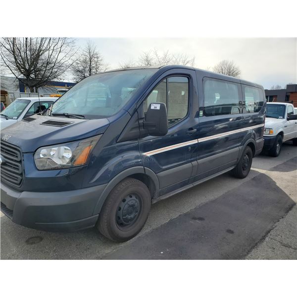 2017 FORD TRANSIT, 6 DOOR, 8 PASS VAN, BLUE, VIN #1FMZK1ZM5HKB50596