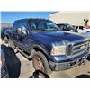 Image 2 : 2005 FORD F-350 LARIAT, POWERSTROKE, 4DR PU, BLUE, VIN # 1FTWW31P05EB61965