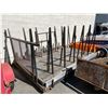 Image 2 : 144"L X 96"W BLACK METAL FRAMED WOODEN DUAL A-FRAME PANEL TRANSPORT TRUCK FLAT DECK