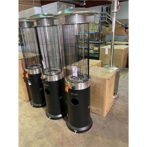 PARAMOUNT PH-F122 BLACK / STAINLESS STEEL SPIRAL FLAME PROPANE OUTDOOR PATIO HEATER