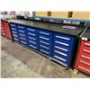 Image 2 : STEELMAN BLUE 25 DRAWER 2 DOOR 113"W X 28"D X 36"H METAL WORK BENCH WITH DRAWER LOCKS, ANTI-SLIP