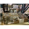 Image 2 : SHELF OF ASSORTED RESTAURANT WINE GLASSES, & SILVER RIM COFFEE CUPS