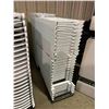 Image 2 : 25 WHITE PLASTIC FOLDING EVENT CHAIRS ON MOBILE CHAIR CART