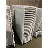 Image 2 : 25 WHITE PLASTIC FOLDING EVENT CHAIRS ON MOBILE CHAIR CART