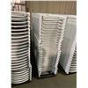 Image 2 : 25 WHITE PLASTIC FOLDING EVENT CHAIRS ON MOBILE CHAIR CART