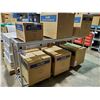 Image 1 : 2 TIER FLOWER SORTING RACK AND 6 BOXES OF INSULATED SHIPPING KITS/PADDED MAILERS