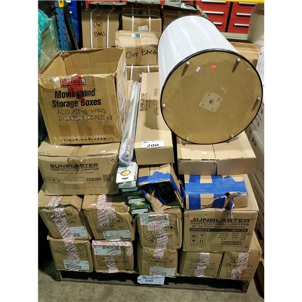 PALLET OF ASSORTED FULL SPECTRUM GROW LAMPS, FILTERS, LAMP KITS AND CABLES