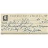 Image 1 : 1955 Wilcy Moore Signed Check. As a thirty-year