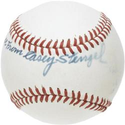 Casey Stengel Single Signed Baseball. Single fr