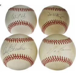 Baseball Stars Signed Baseballs Lot of 4. Four