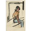 Image 1 : JOSEPHINE MAHAFFEY WATERCOLOR ON PAPER PORTRAIT